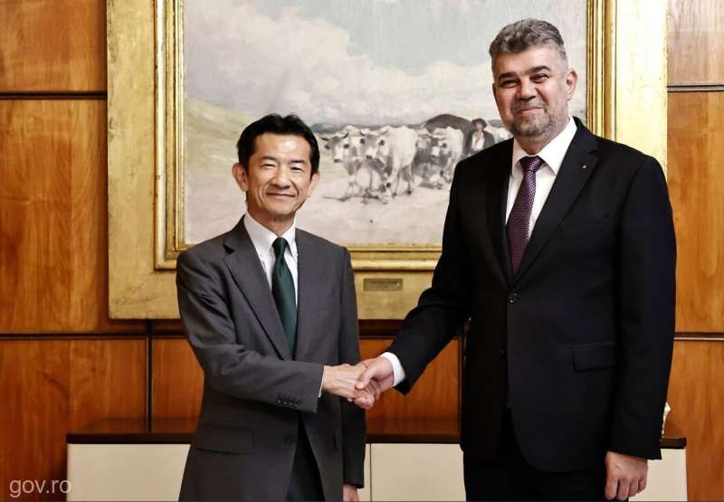 Ciolacu s-a întâlnit cu ambasadorul Japoniei. Au discutat despre promovarea obiectivelor economice ale Parteneriatului strategic bilateral