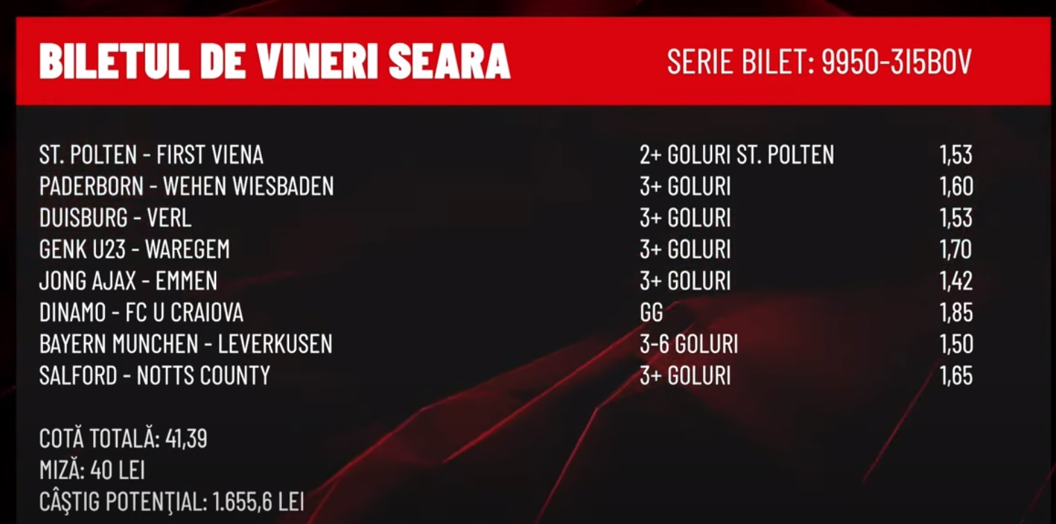 Biletul de vineri seară, prezentat de Liviu Chiriță la Pariologia