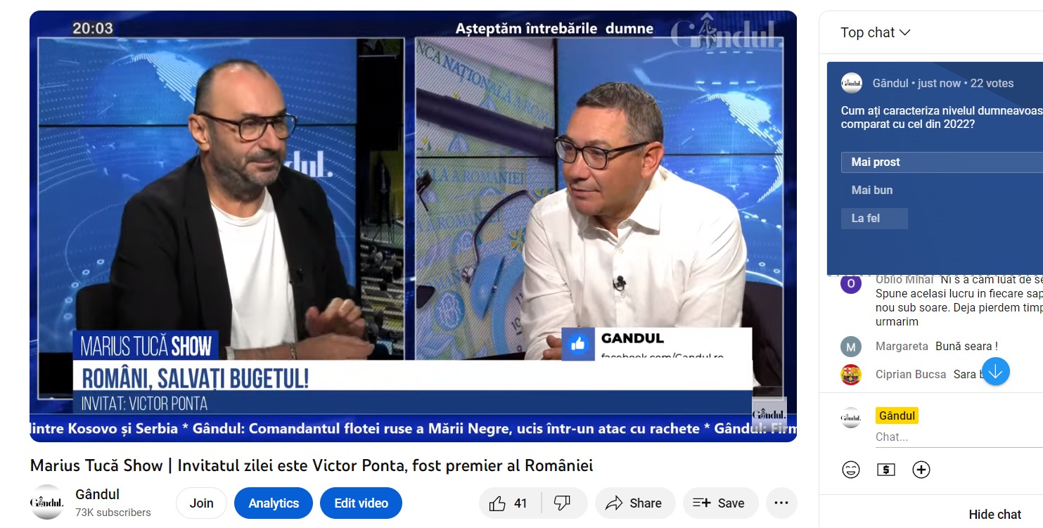 „Cum ați caracteriza nivelul dumneavoastră de trai, comparat cu cel din 2022?”