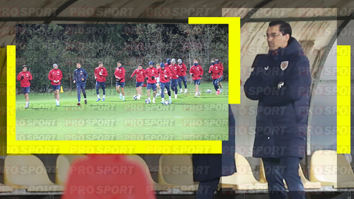 Imagini de la antrenamentul secret al lui Edi Iordănescu înainte de România