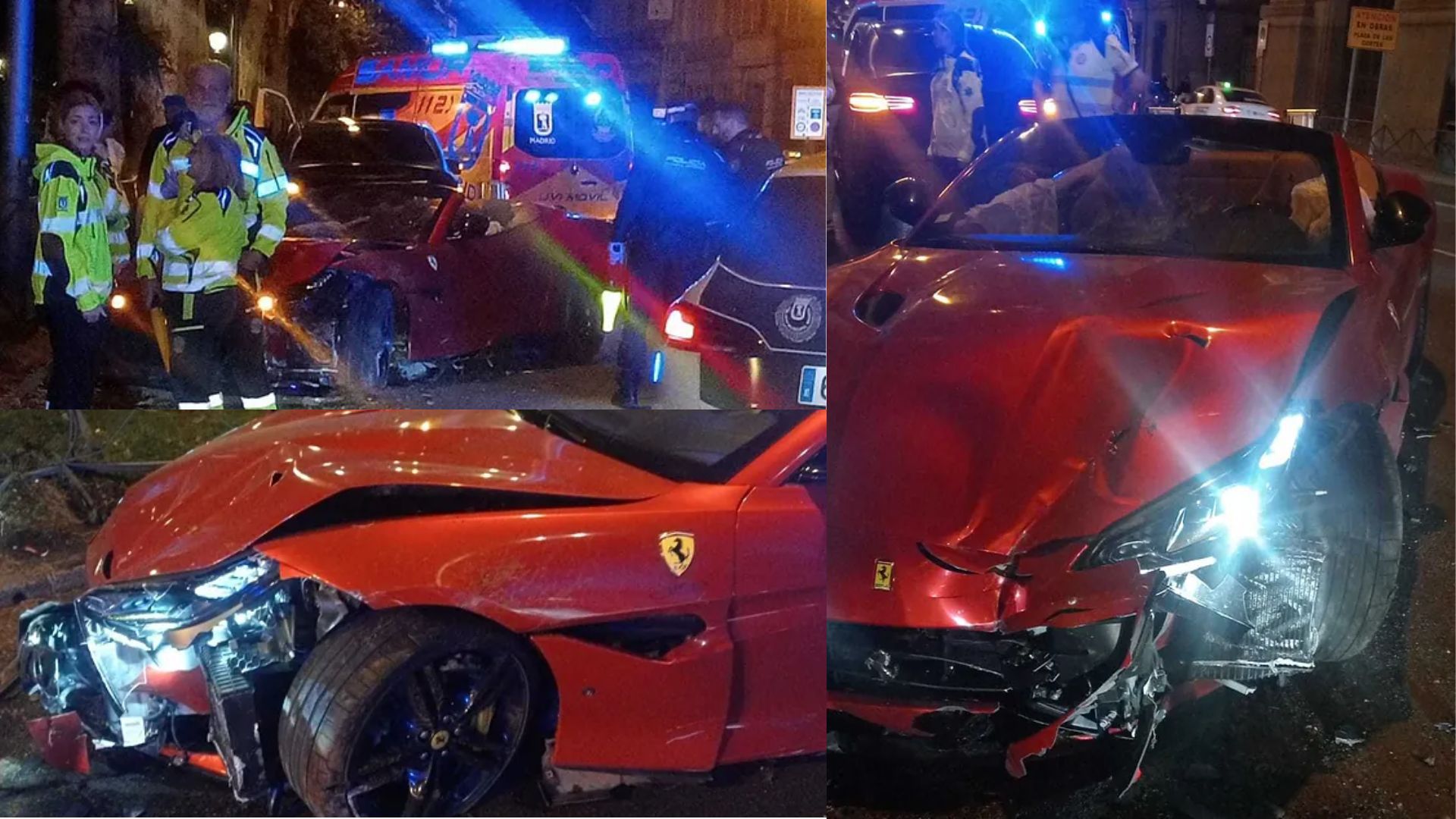 Soția fotbalistului s-a urcat beată la volan și a făcut praf un Ferrari Portofino de 200.000 de euro