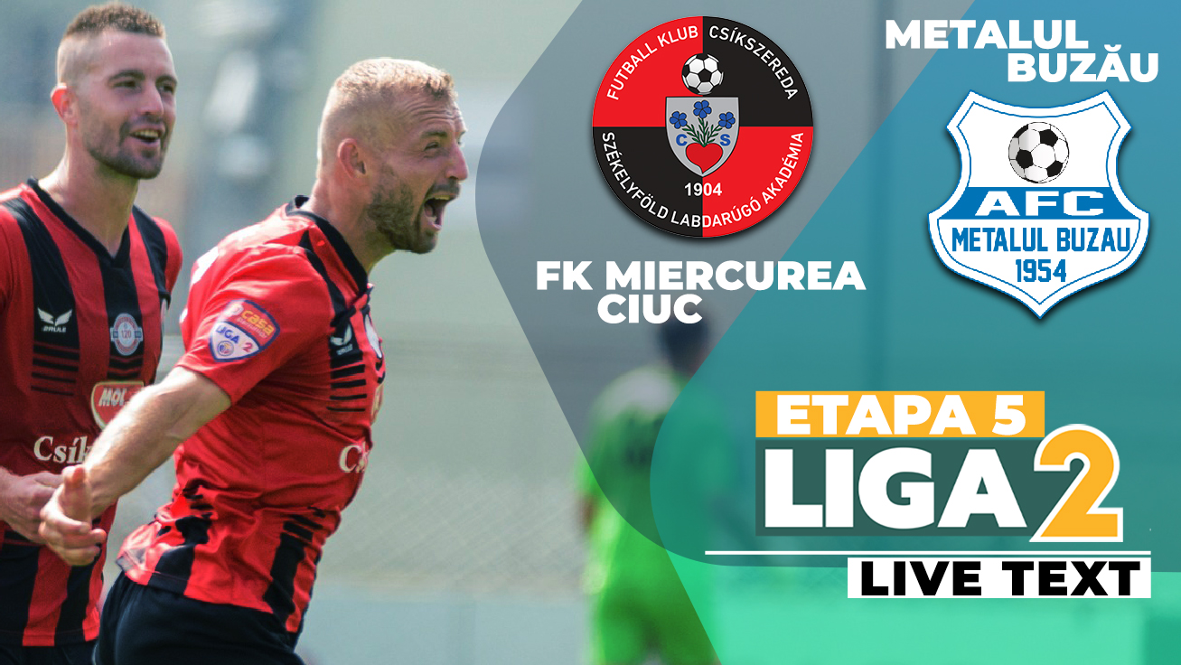 FK Miercurea Ciuc – Metalul Buzău se joacă în etapa 5 din Liga 2