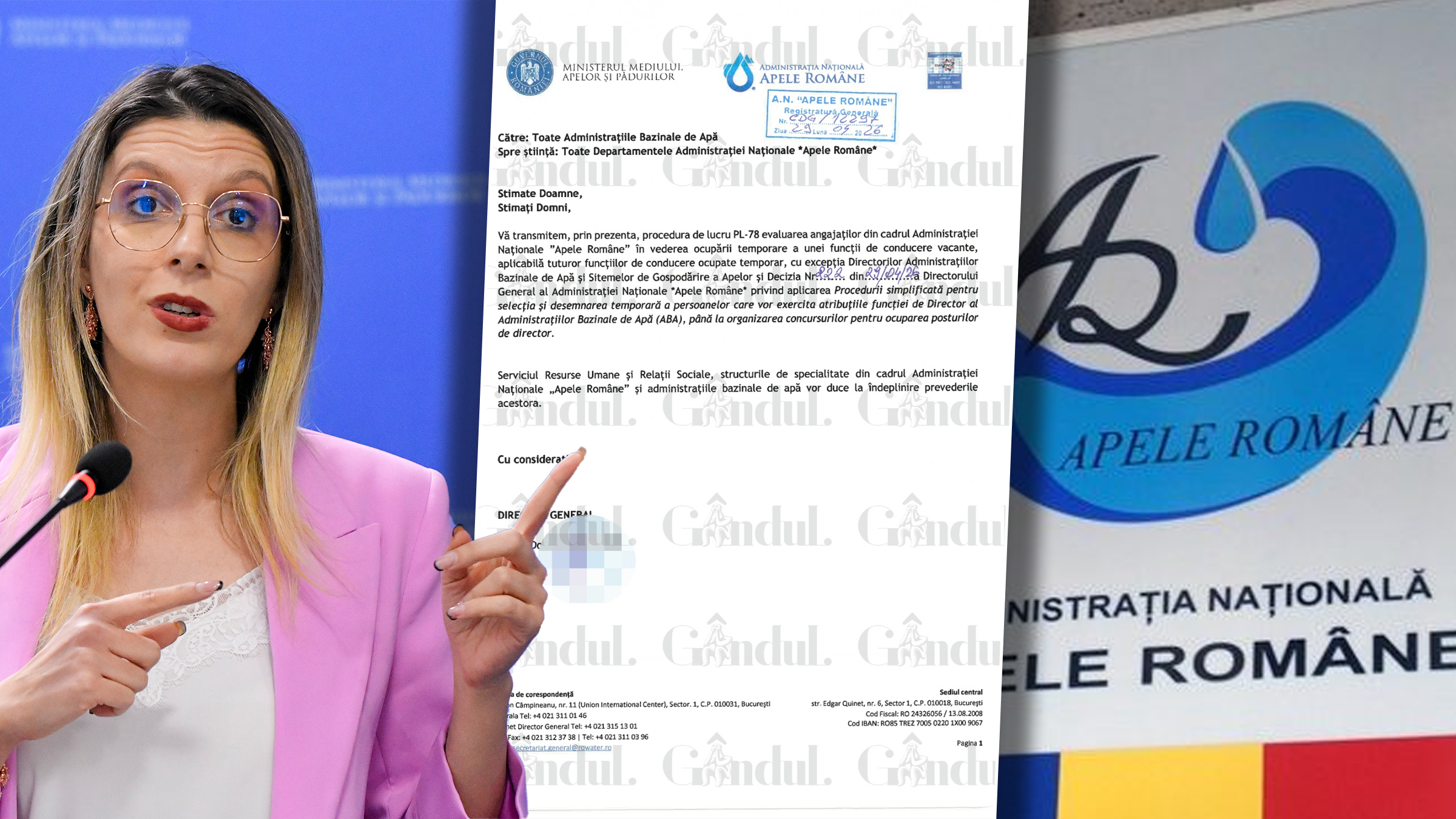 Diana Buzoianu face angajări pe repede înainte, la Apele Române