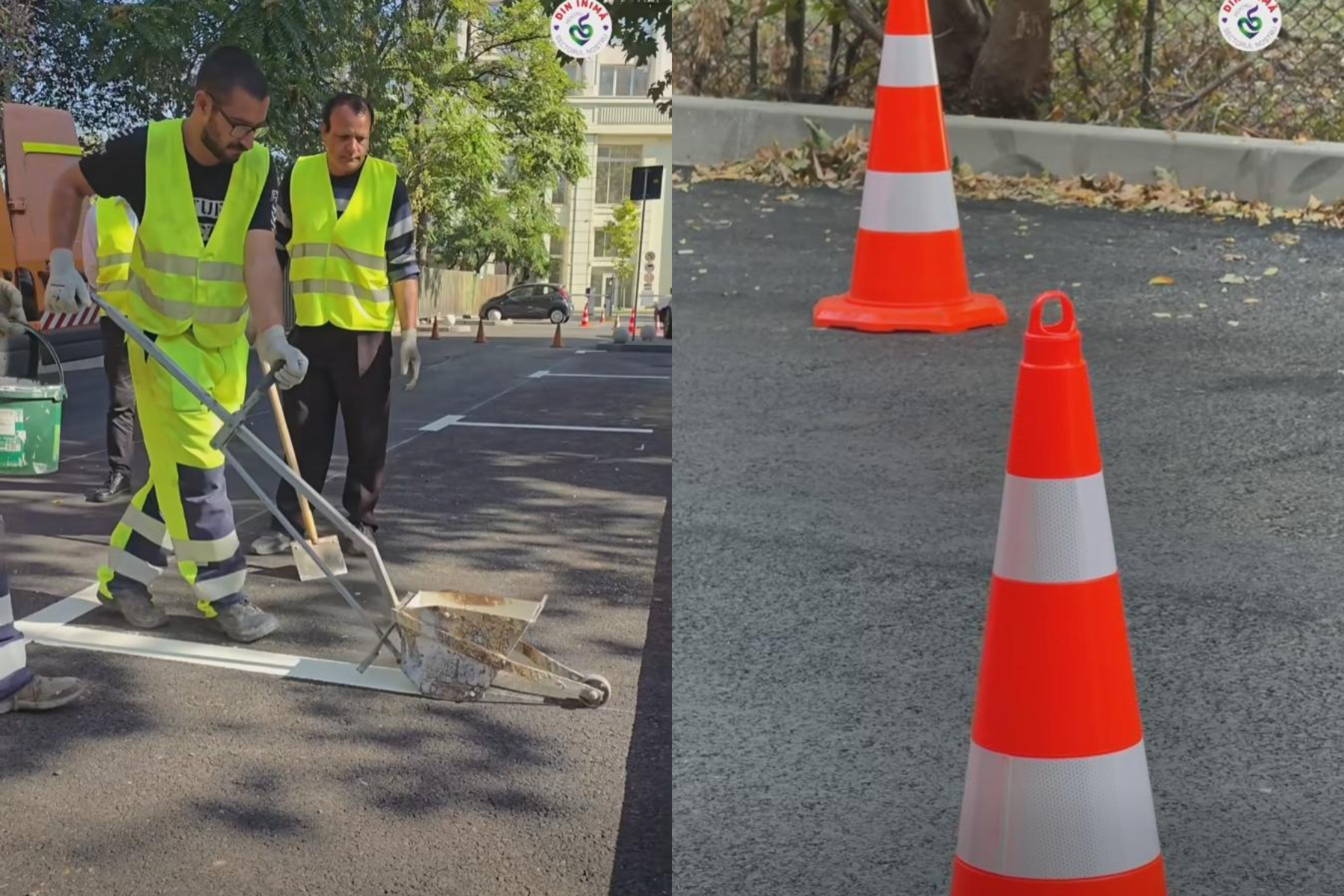 (P) Infrastructură S5. Primăria Sector 5 preia parcările albastre de pe strada Mihail Cioran pentru rezidenții sectorului / Infrastructură S5 a refăcut trotuarele și a asfaltat strada, urmând amenajarea locurilor de parcare
